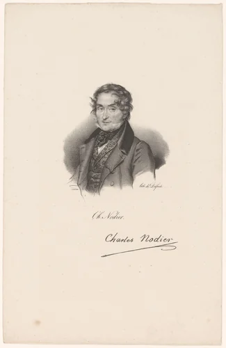 Portret van Charles Nodier by anonymous, print, 1818-1842