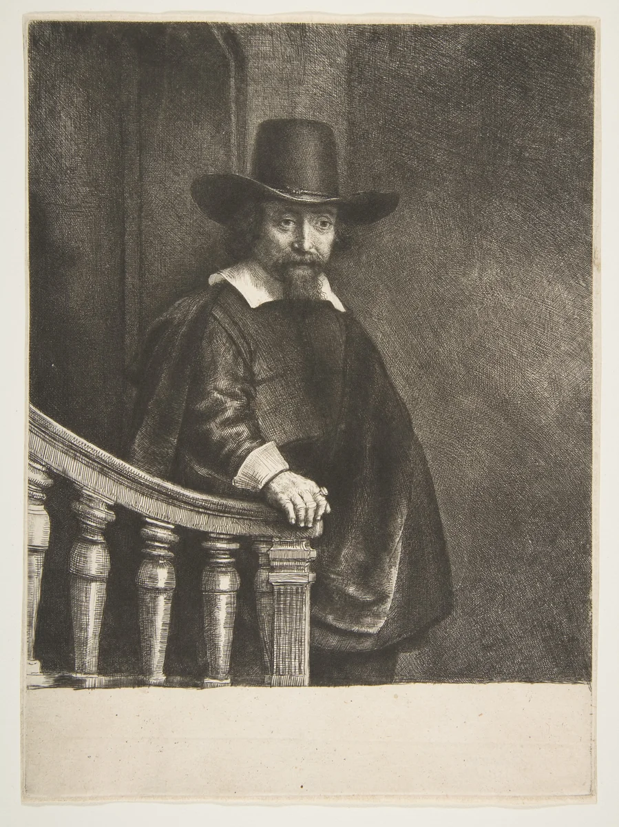 Ephraim Bueno, Jewish Physician by Rembrandt van Rijn, print, 1647