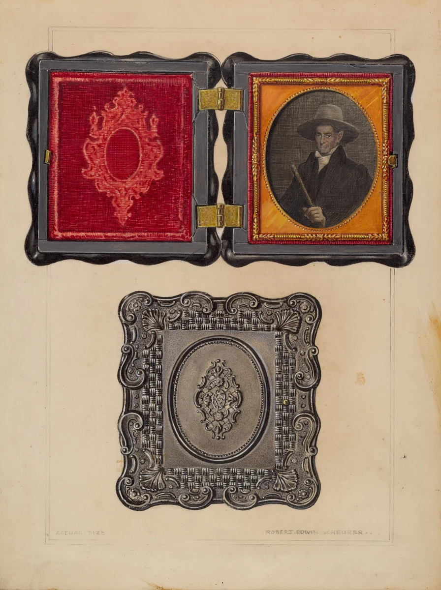 Daguerreotype Case by Robert Schuerer, index of american design, 1935-1942