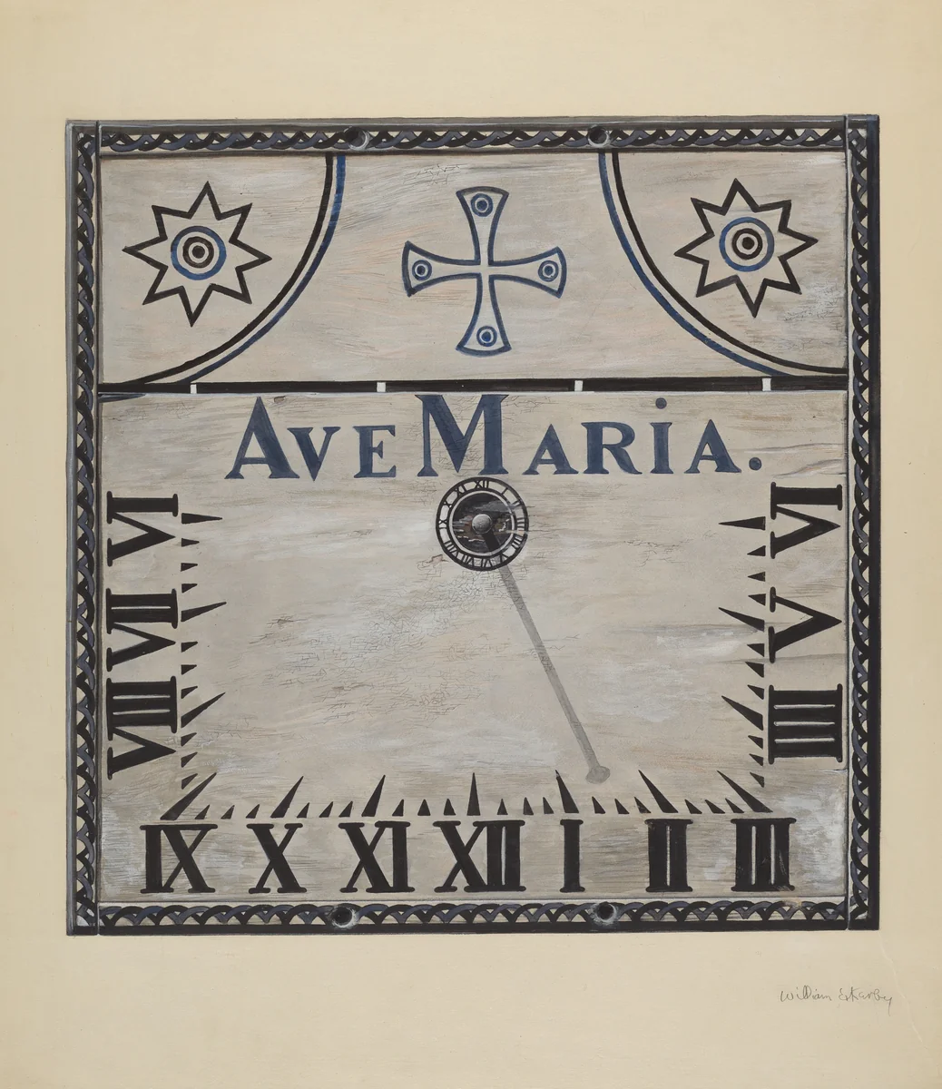 Sun Dial by William Kerby, index of american design, 1937