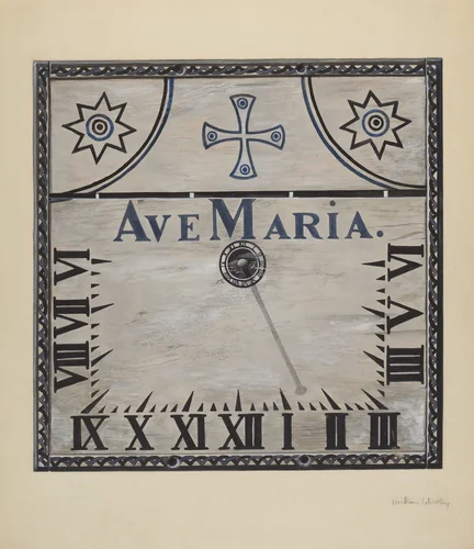 Sun Dial by William Kerby, index of american design, 1937