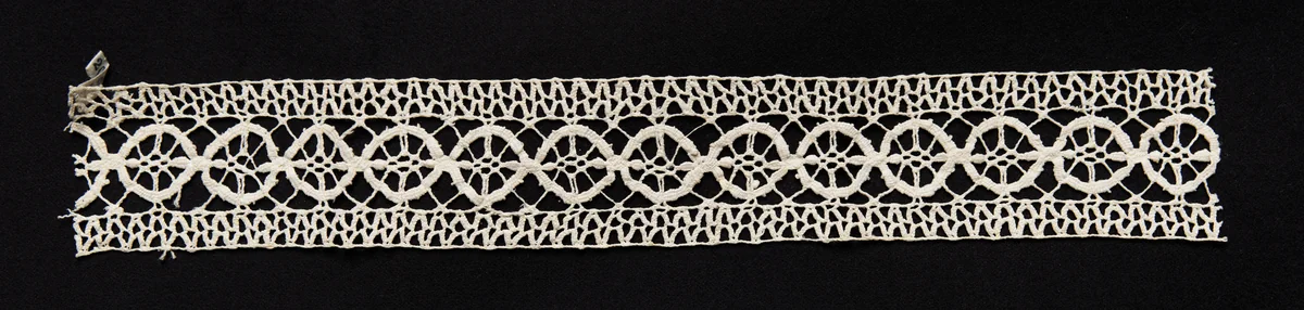 Bobbin Lace (Needlepoint Design) Insertion by Unknown, textile, 1580-1599