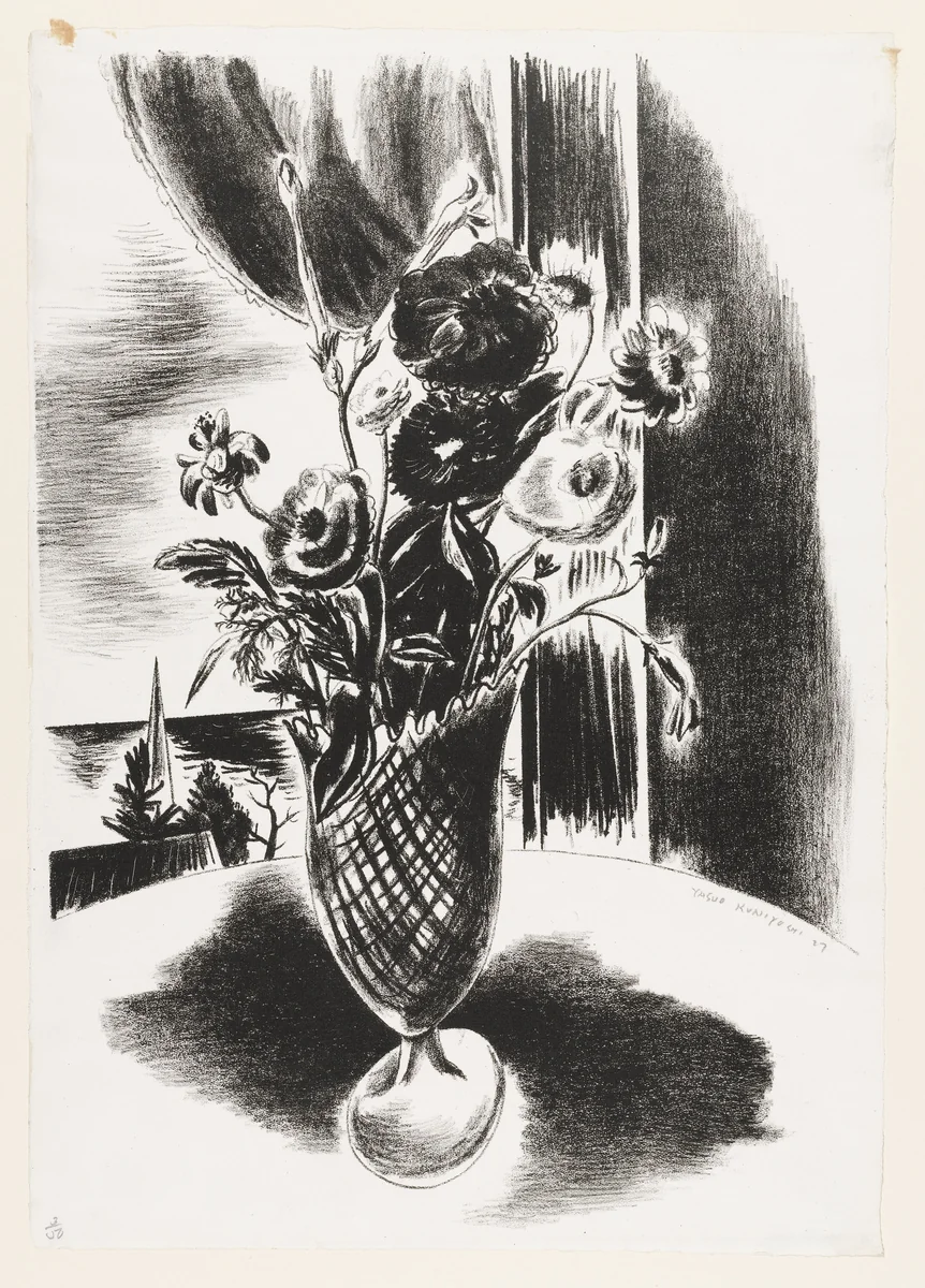 Vase of Flowers, No. 2 by Yasuo Kuniyoshi, print, 1927