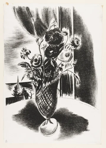 Vase of Flowers, No. 2 by Yasuo Kuniyoshi, print, 1927