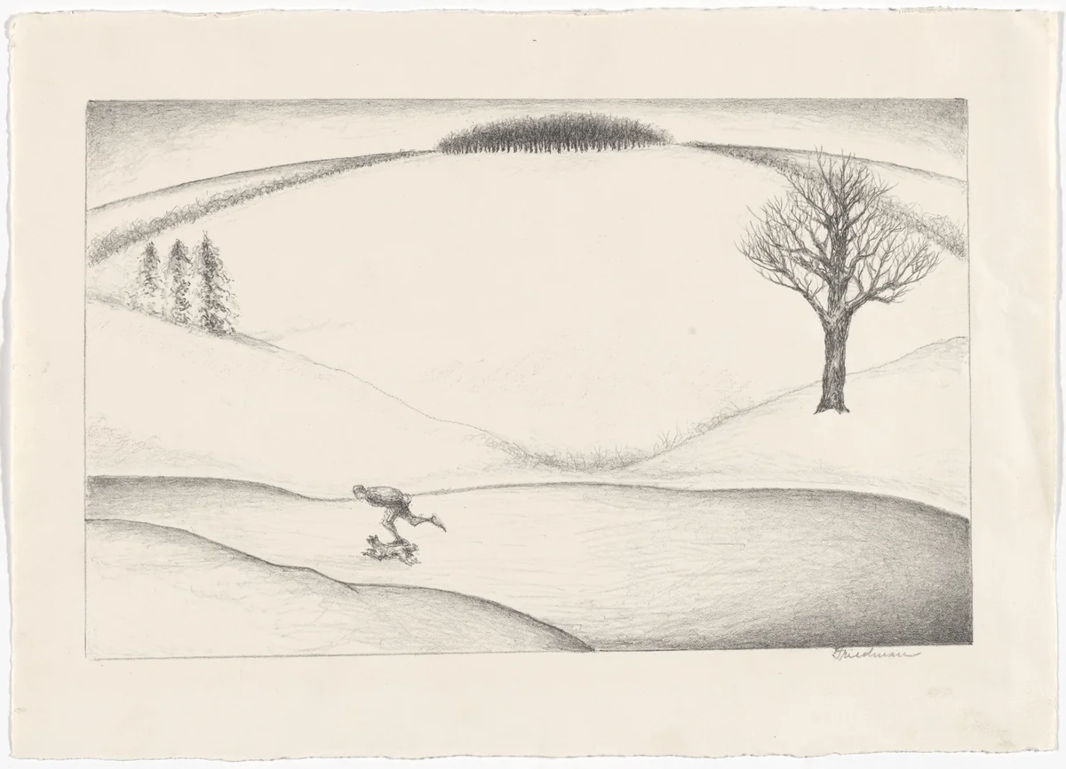Winter Landscape by Arnold Friedman, print, 1931