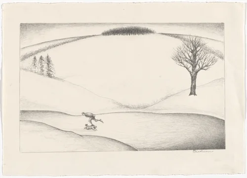Winter Landscape by Arnold Friedman, print, 1931