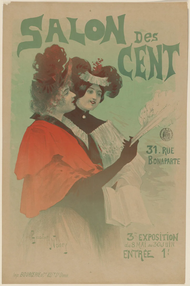 Salon des Cent, 3ème exposition by Noury, design, 1894
