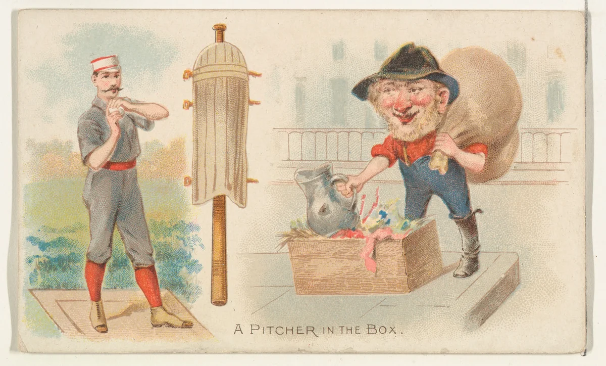 A Pitcher in the Box, from the Talk of the Diamond set (N135) issued by Duke Sons & Co., a branch of the American Tobacco Company by W. Duke, Sons & Co., print, 1888