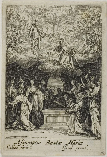 The Assumption of the Virgin, from the Life of the Virgin by Jacques Callot, print, 1612-1635