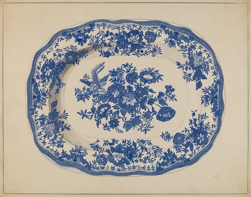 Plate by Katherine Hastings, index of american design, 1937