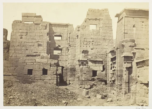 The Temple Palace, Medinet-Haboo by Francis Frith, photograph, 1852-1862