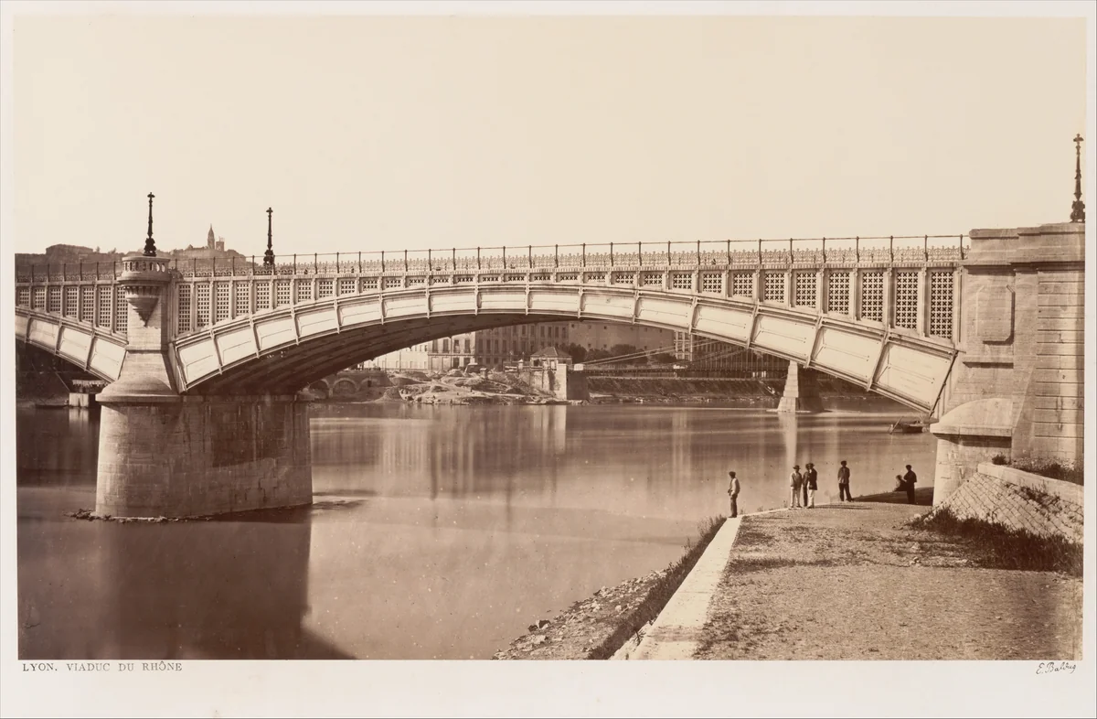 Lyon, Viaduc du Rhône by Edouard Baldus, photograph, 1860-1862