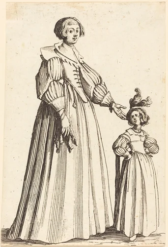 Catherine Kuttinger, Callot's Wife by Israël Henriet, print, 1590-1661