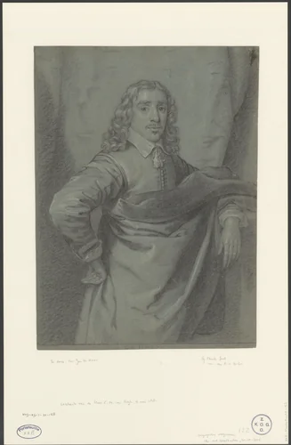 Portret van Jan de Haas by Govert Flinck, drawing, 1630-1670