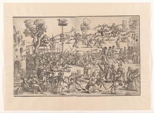 Dorpskermis (rechterdeel) by anonymous, print, 1539