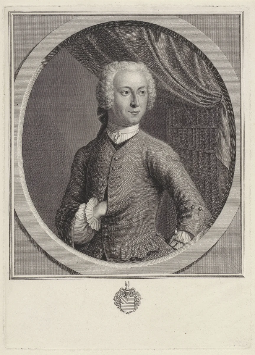 Portret van Willem van Haren by Pieter Tanjé, print, 1716-1761