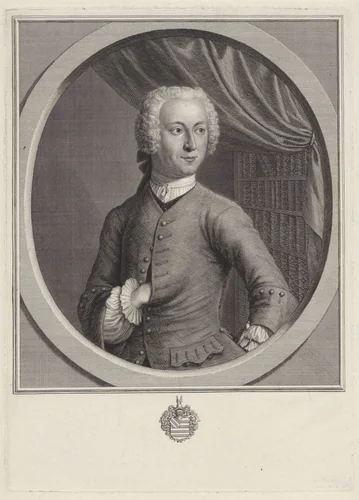 Portret van Willem van Haren by Pieter Tanjé, print, 1716-1761