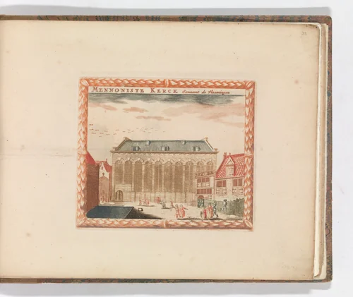 'Mennoniste Kerckf', in: Tooneel Der Voornaamste Nederlands Huizen, En Lust Hoven, Naar T Leven Afgebeeld by Carel Allard, book, 1660-1693