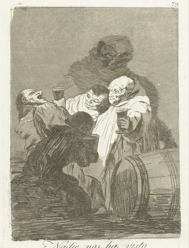 Niemand heeft ons gezien by Francisco de Goya, print, 1797-1799