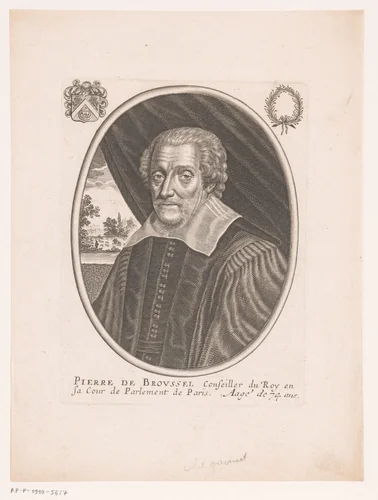 Portret van Pierre Broussel op 74-jarige leeftijd by anonymous, print, 1648-1668