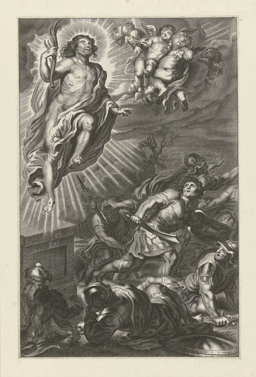 Opstanding by anonymous, print, 1650-1700