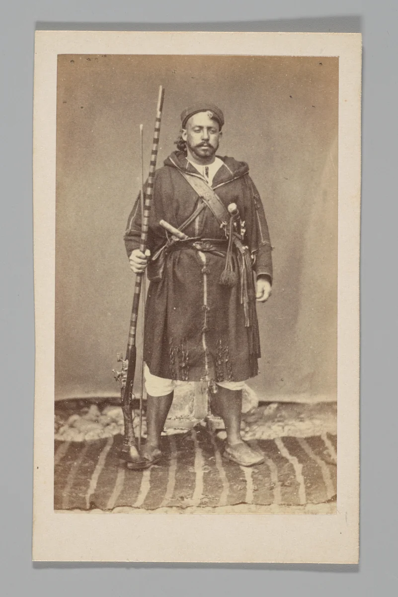 [Man, Morocco] by A. Chauffy, photograph, 1850-1889