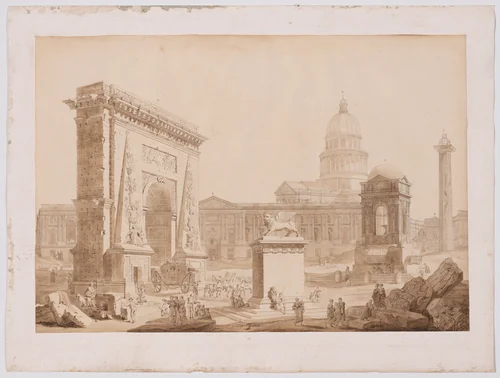 The Monuments of Paris by Régine Carey, drawing, 1801-1811