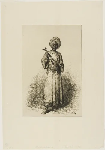 Morrocan Man by Pierre Marie Beyle, print, 1858-1902