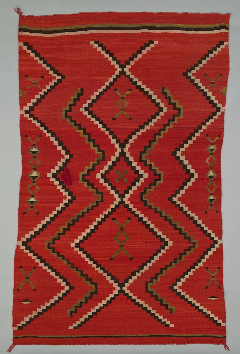 Sarape with Terraced Zigzag Design by Navajo, other, 1865-1885