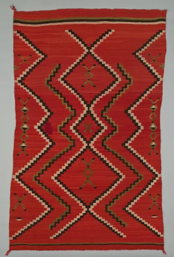 Sarape with Terraced Zigzag Design by Navajo, other, 1865-1885