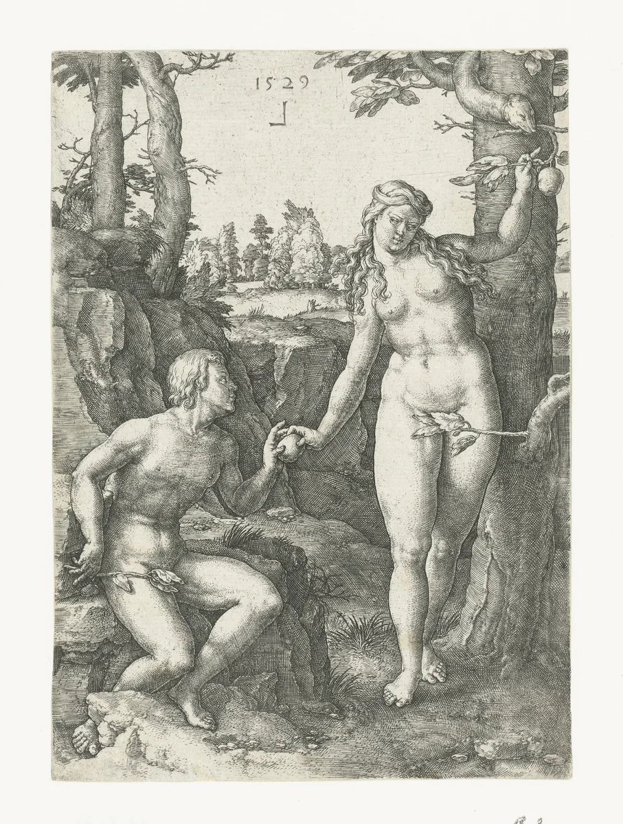 De zondeval by Unknown, print, 1529