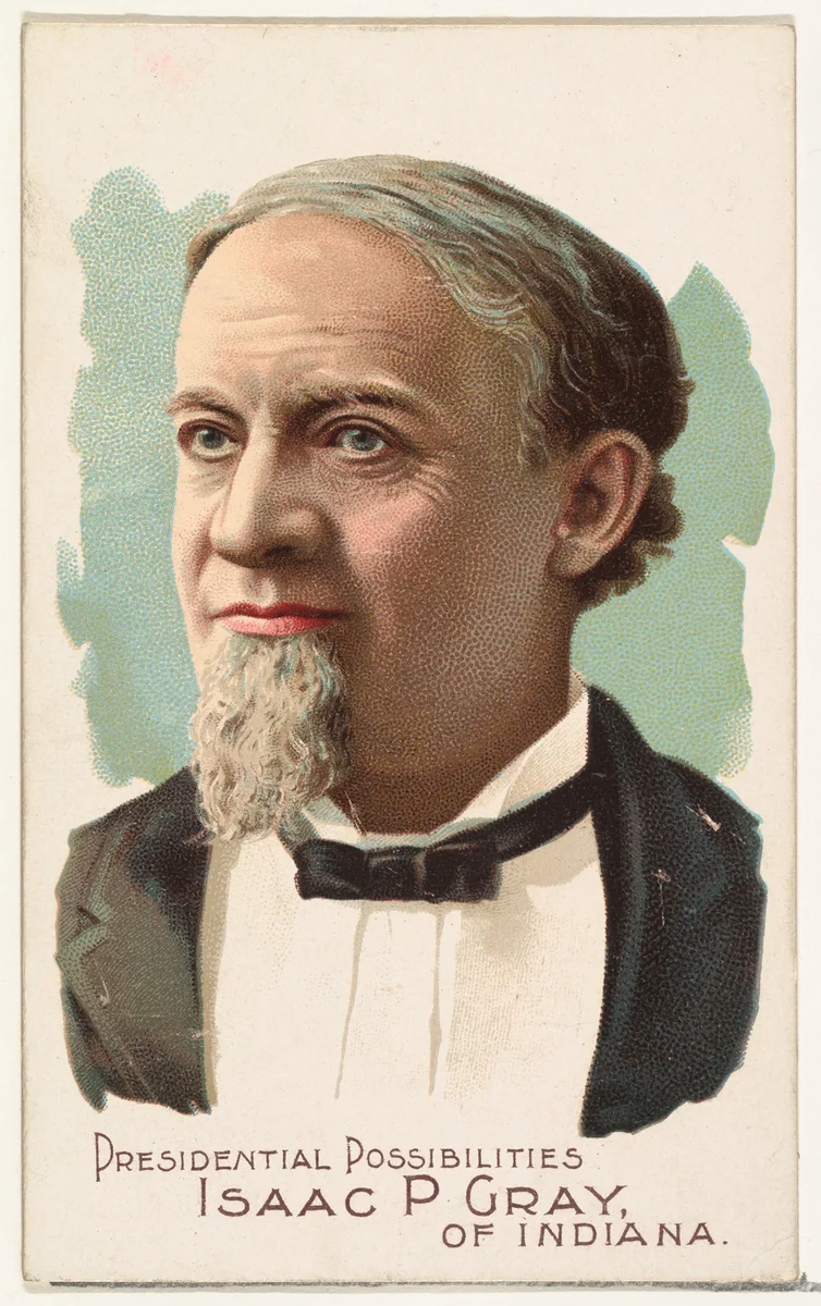 Isaac P. Gray of Indiana, from the Presidential Possibilities series (N124) issued by Duke Sons & Co. to promote Honest Long Cut Tobacco by W. Duke, Sons & Co., print, 1888