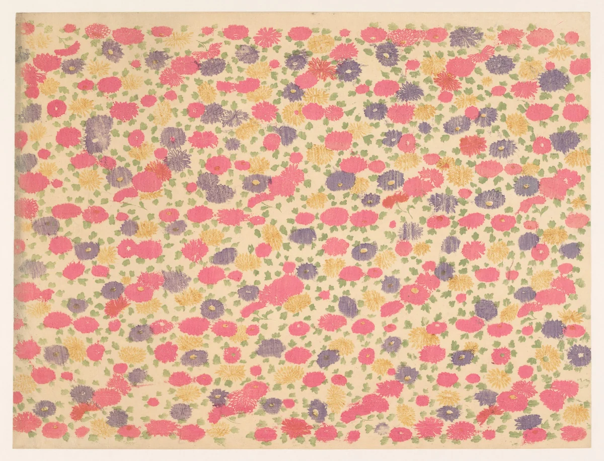 Strooipatroon van bloemen by anonymous, other, 1860-1930