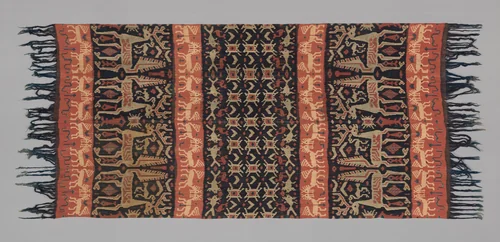 Man's Hinggi Cloth (Warp-Ikat Mantle) by Indonesia, Sumba, East Sumba, textile, 1801-1900
