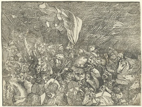 The Submersion of Pharaoh's Army in the Red Sea by Titian, print, 1510-1520