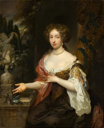 Portrait of Maria Timmers (1658-1753) by Caspar Netscher, painting, 1683