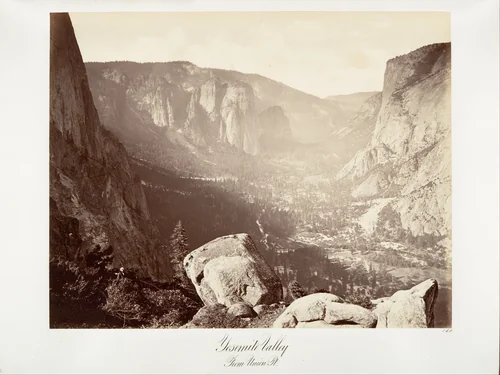Yosemite Valley from Union Point by Carleton E. Watkins, photograph, 1870-1874