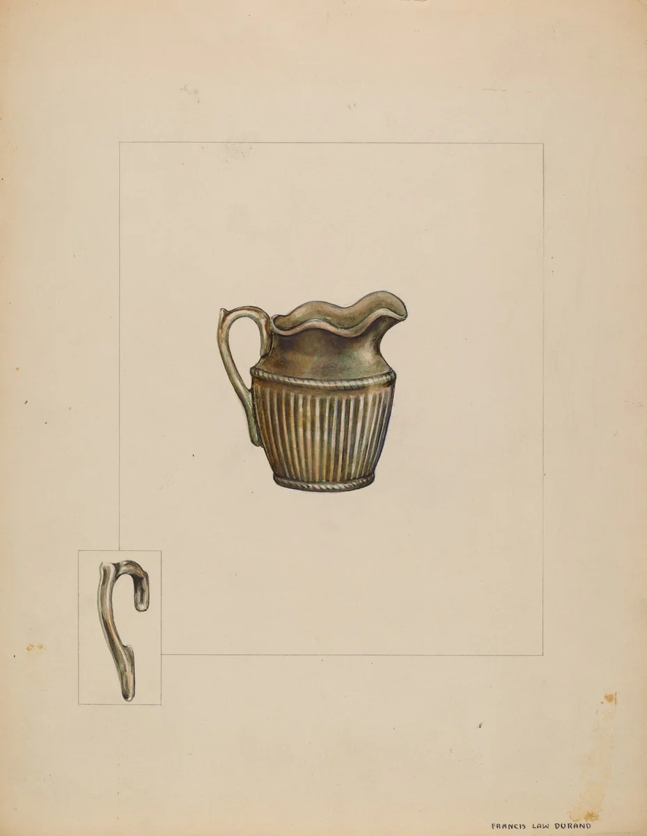 Pitcher by Francis Law Durand, index of american design, 1937