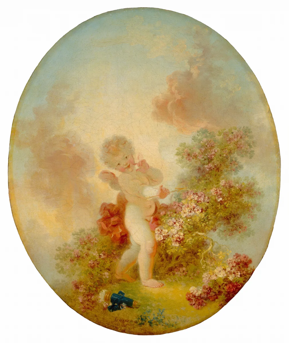 Love the Sentinel by Jean Honoré Fragonard, painting, 1773-1776