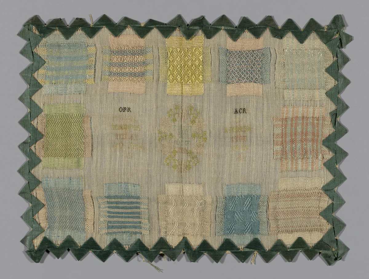Sampler by Denmark Copenhagen, textile, 1801