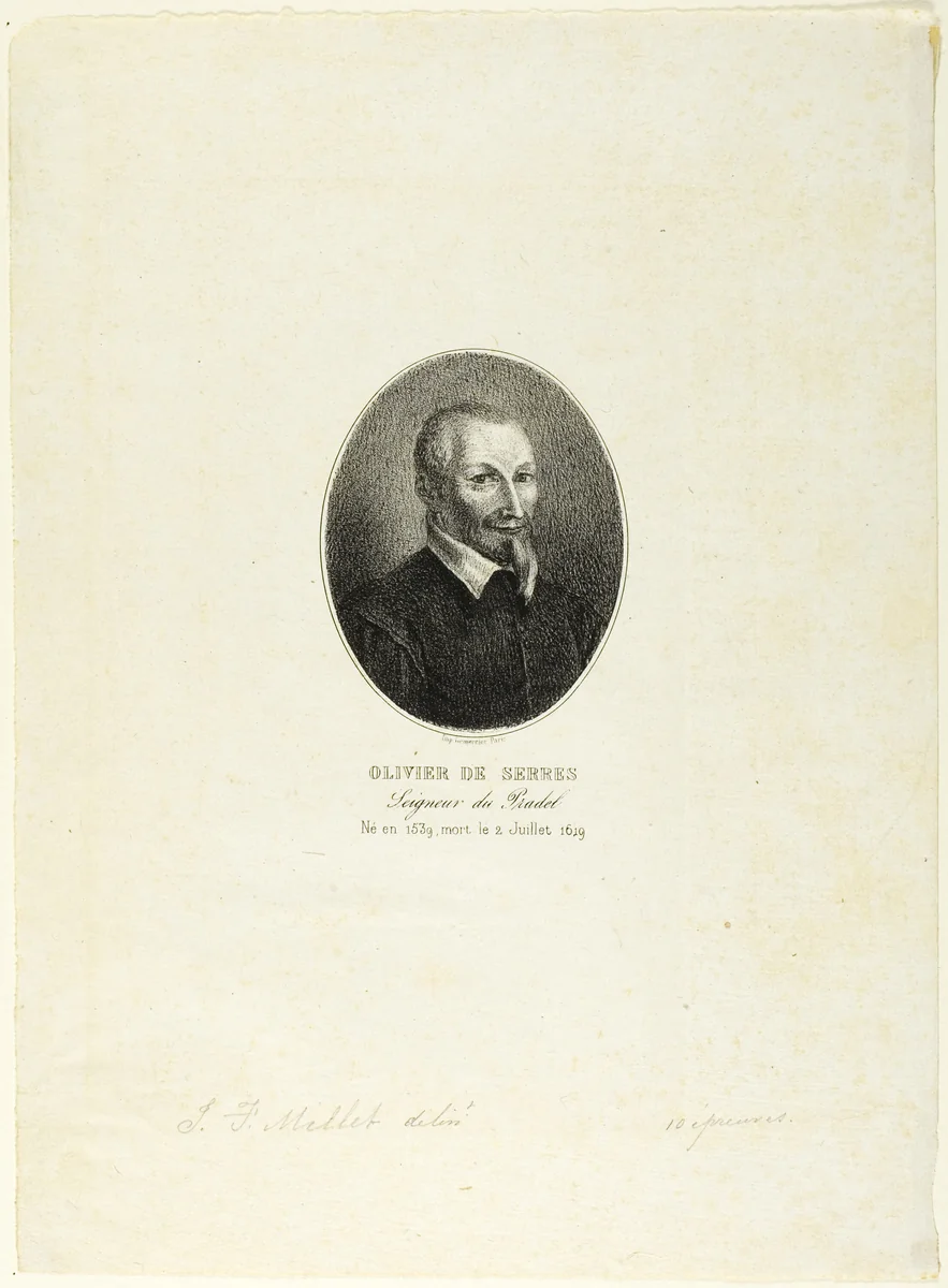 Olivier de Serres by Jean-François Millet, print, 1858