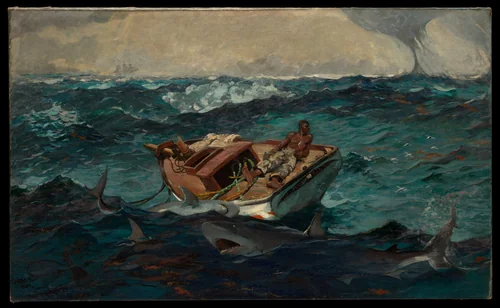 The Gulf Stream by Winslow Homer, artwork, 1899-1906