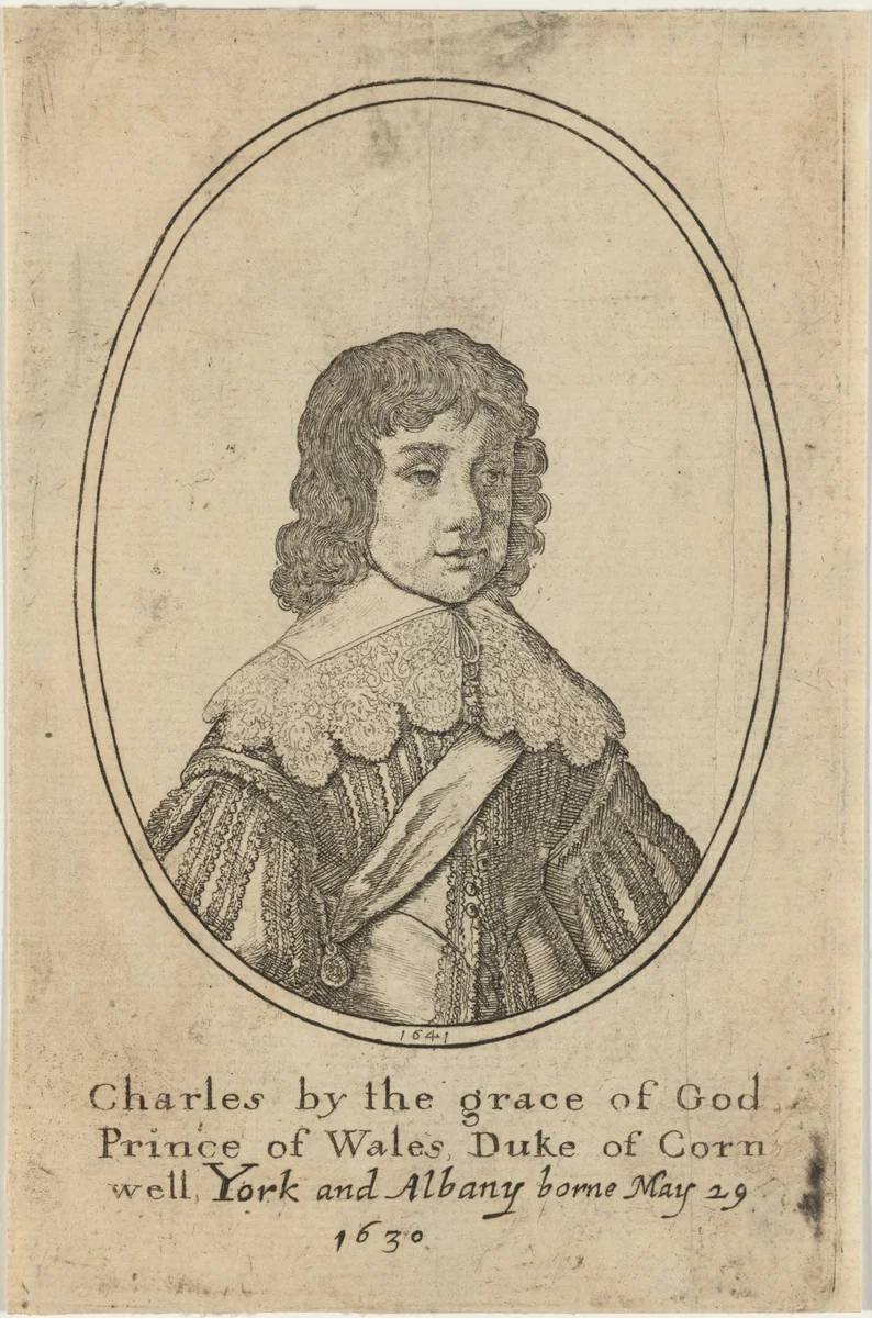Charles II as Prince of Wales by Wenceslaus Hollar, print, 1641