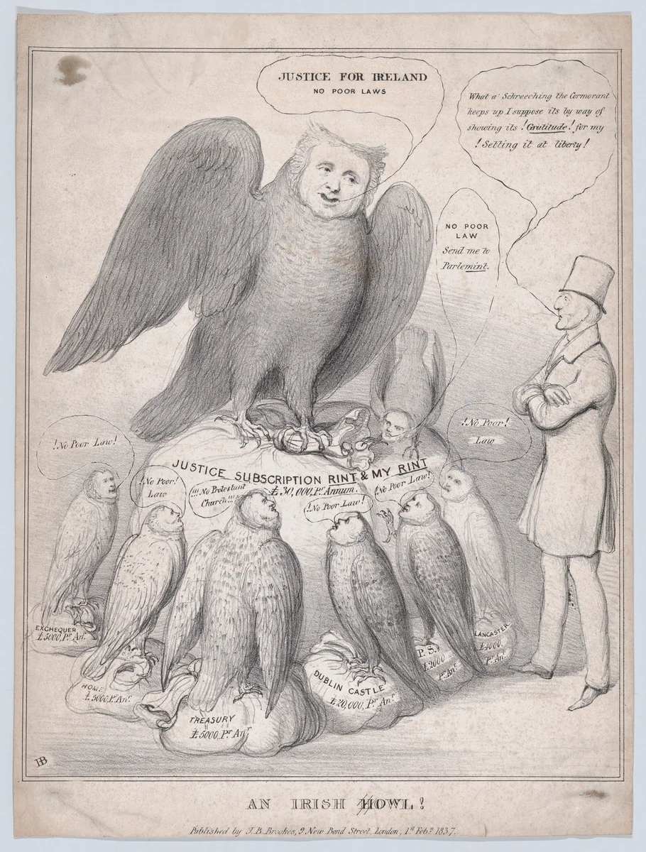 An Irish Howl [Owl]! by John Doyle, print, 1837