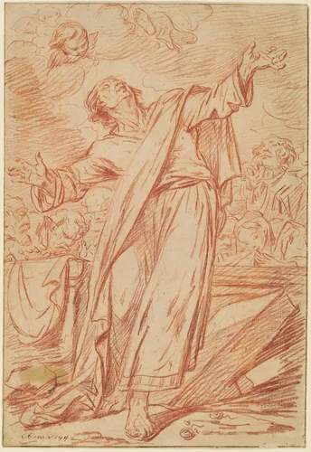 The Assumption of the Virgin by Charles Parrocel, drawing, 1742