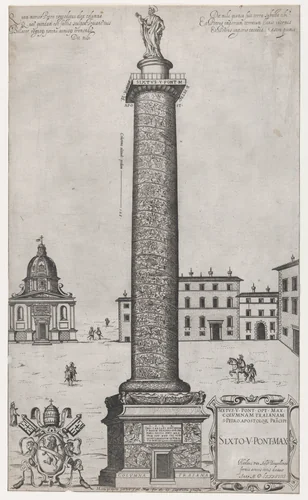 Column of Trajan, from "Speculum Romanae Magnificentiae" by Nicolas Beatrizet, print, 1589