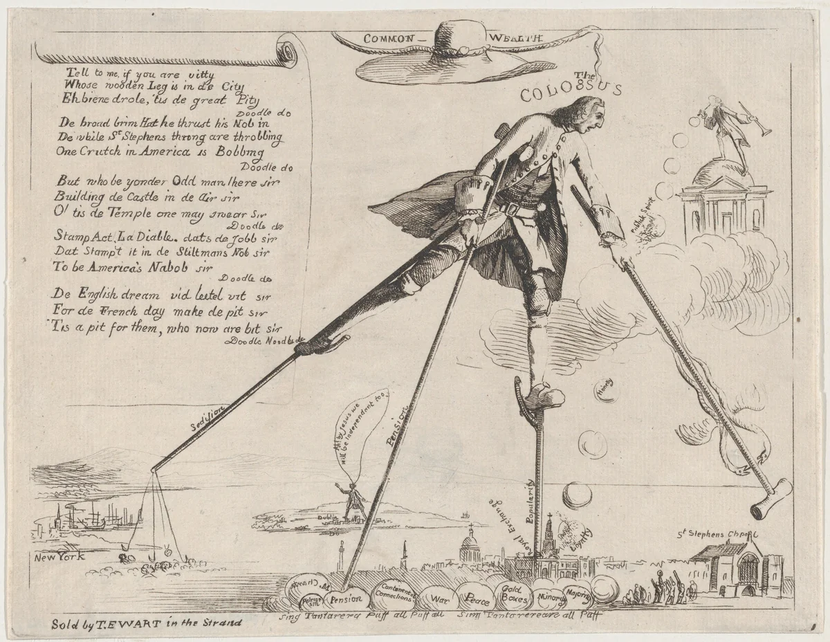 Common-Wealth, The Colossus by anonymous, print, 1766