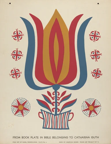 Plate 9: From Portfolio "Folk Art of Rural Pennsylvania" by American 20th Century, index of american design, 1939