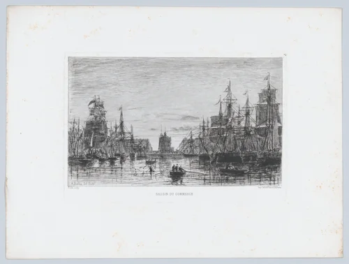 Commercial Basin, from "L'Artiste" by Auguste Ballin, print, 1867-1871