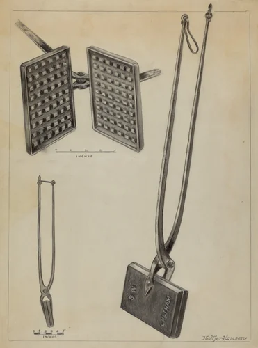 Waffle Iron by Holger Hansen, index of american design, 1936